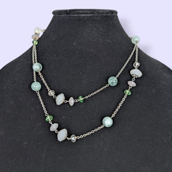 (2/$20) Vintage Long Beaded Chain Necklace - Picture 2 of 5